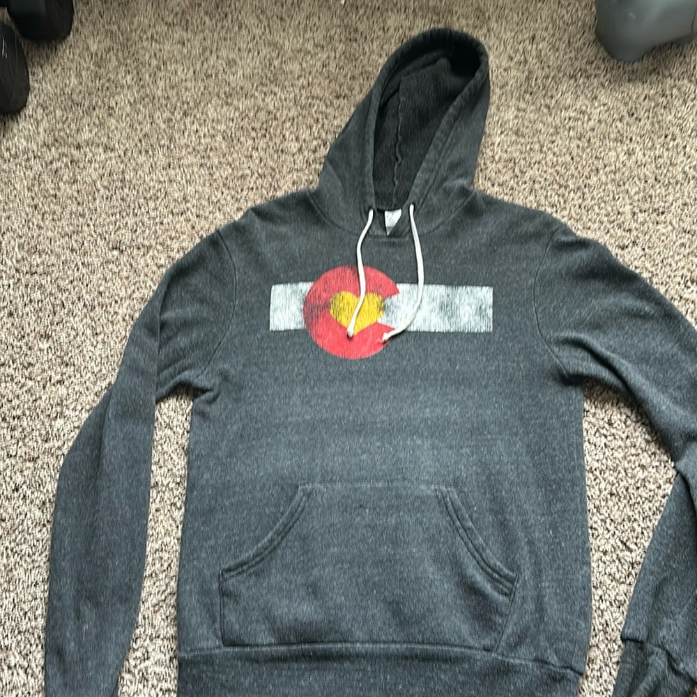 Colorado flag with heart hoodie